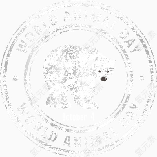 矢量世界动物日图案