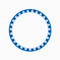卡通蓝色圆环