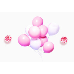 手绘气球糖果元素