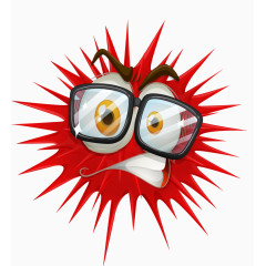 红色细菌球表情