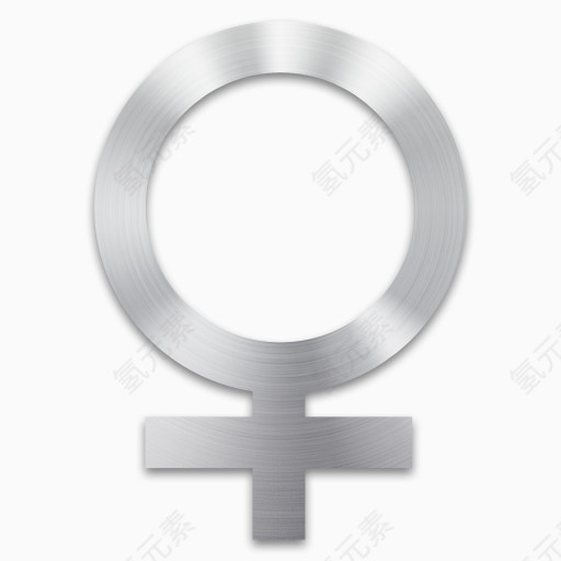 女性金属刷图标