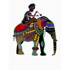 民族风格的大象