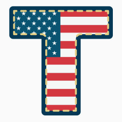 美国国旗装饰字母