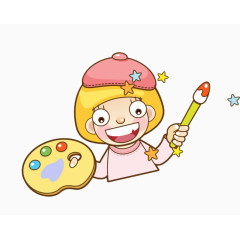 卡通手绘小女孩