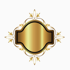 复古金色装饰标签