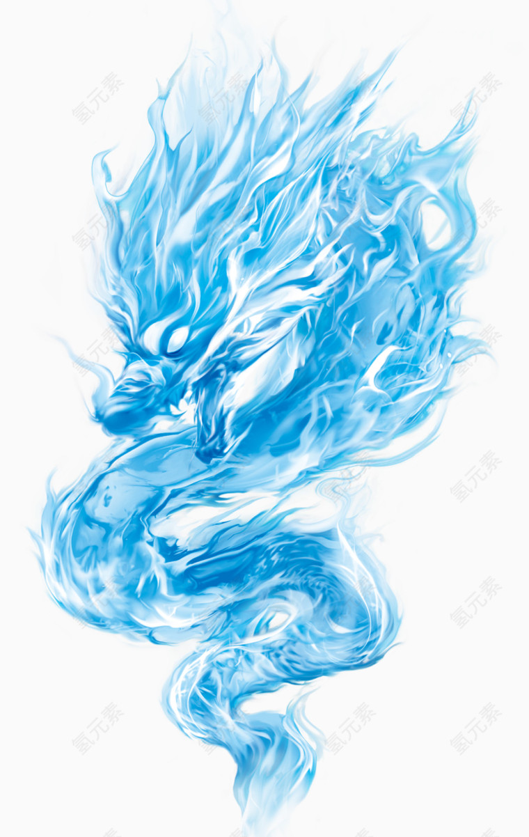 蓝色火焰 龙图腾 