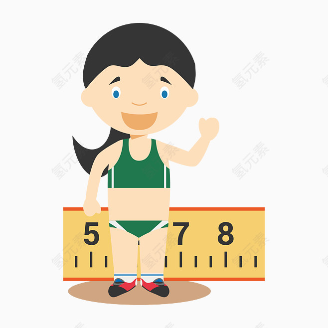 卡通手绘运动员小人