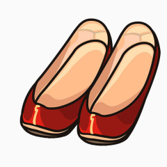 卡通古代绣花鞋