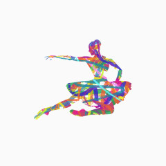 彩色线条跳舞者