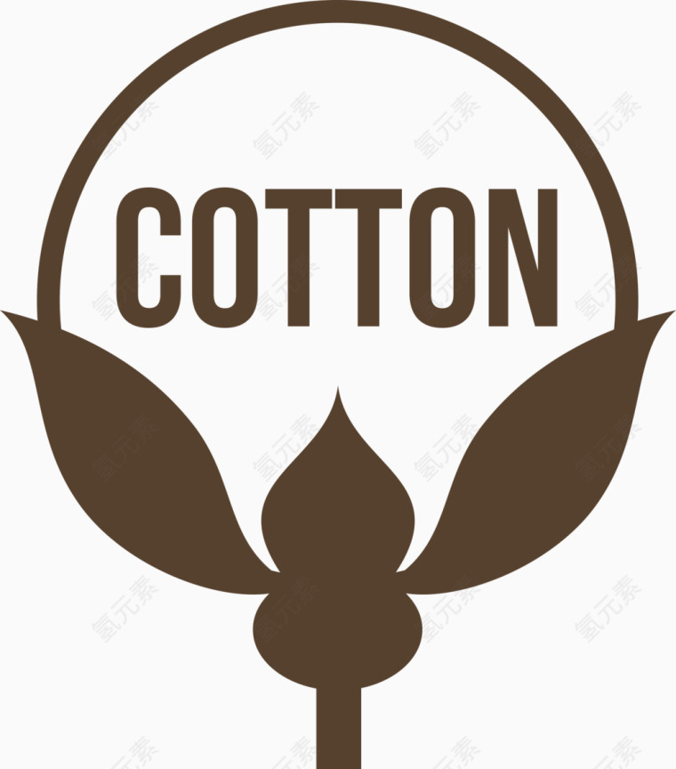 纯棉棉花图标标签png
