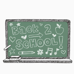 开学季  粉笔字 英文字母 黑板