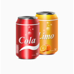 卡通彩色的可乐瓶