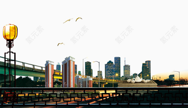 房地产元素街景
