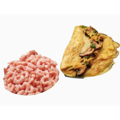 脱壳嫩虾肉冬菇煎蛋