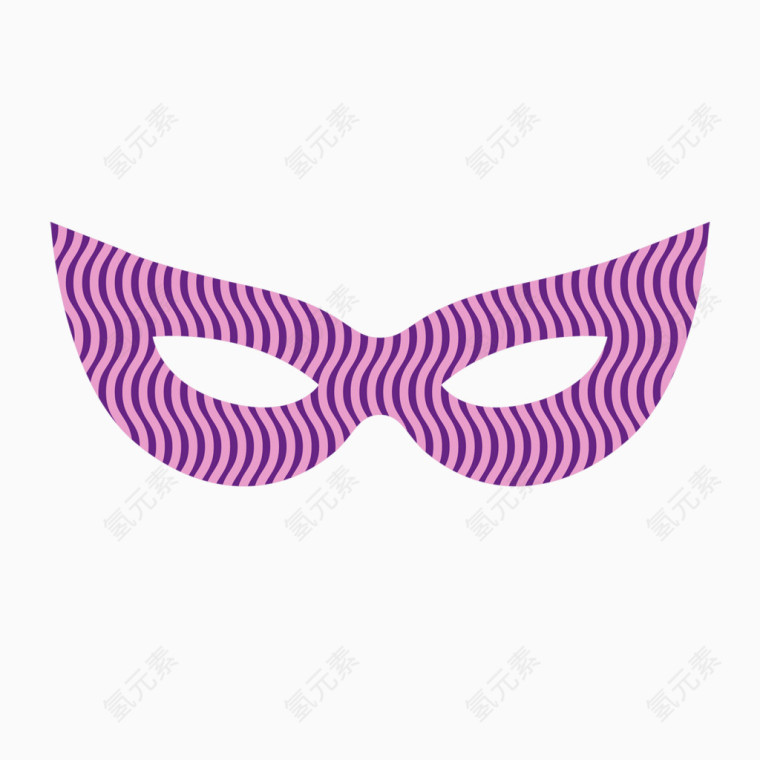 条纹状舞会面具