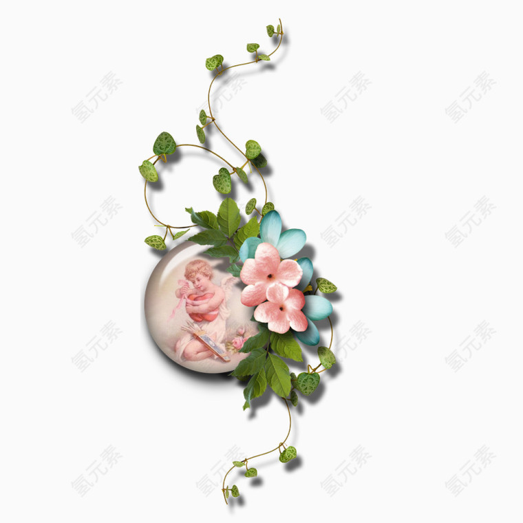 浪漫边框花纹