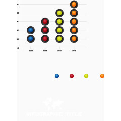 矢量彩色按钮图表