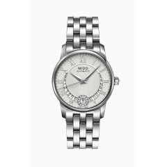 美度机械女表腕表银色手表