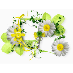 小清新花卉装饰图案