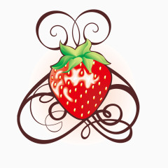 花纹草莓装饰