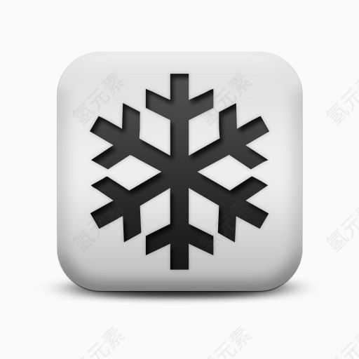 磨砂白广场图标自然奇迹雪花SC自然奇观
