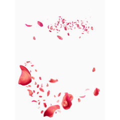 粉色玫瑰花瓣高清png素材