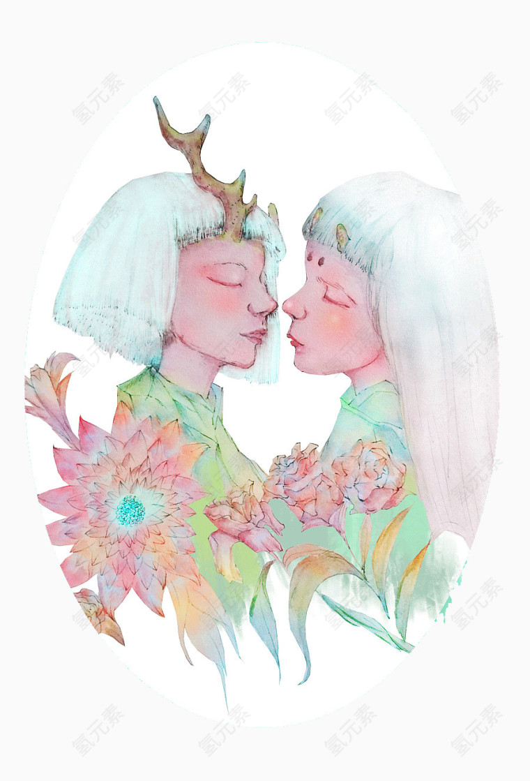 双生姐妹插画