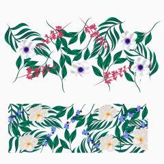 春季花草横幅装饰素材