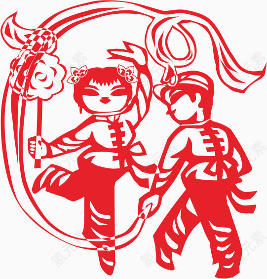 双人扭秧歌