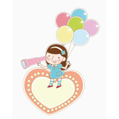 拿着望远镜的女孩