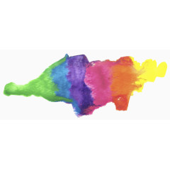 渐变红橙黄绿青蓝紫水粉笔触