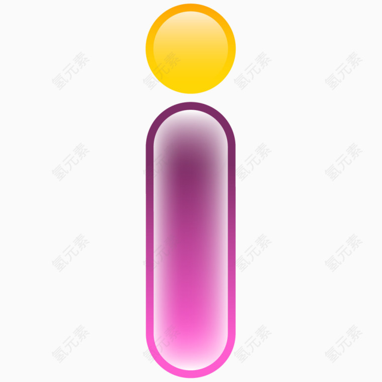 彩色果冻拼接字母i