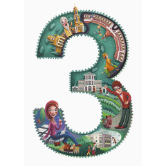 卡通手绘艺术数字3