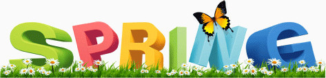 精美字体春天spring