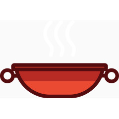 冒着热气的炒锅