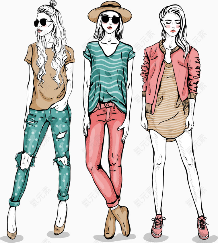 时尚女人 模特 服装设计 走秀 展示