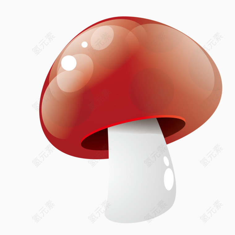 卡通红色精美蘑菇