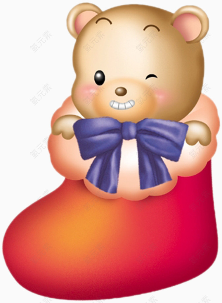 可爱卡通小熊 袜子