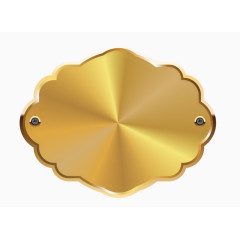 金色纪念促销标签