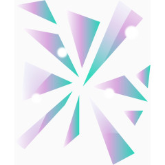 渐变粉蓝色碎裂玻璃效果  