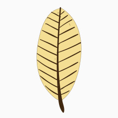 卡通手绘黄色树叶