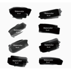 时尚墨迹笔刷设计矢量素材