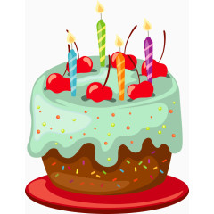 卡通生日蛋糕矢量素材