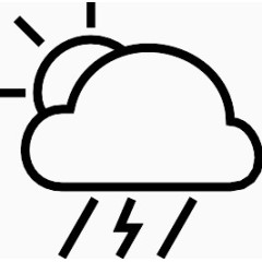 天气暴风雨太阳Linea-outline-icons