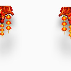 灯笼屋檐喜庆新年快乐元宵