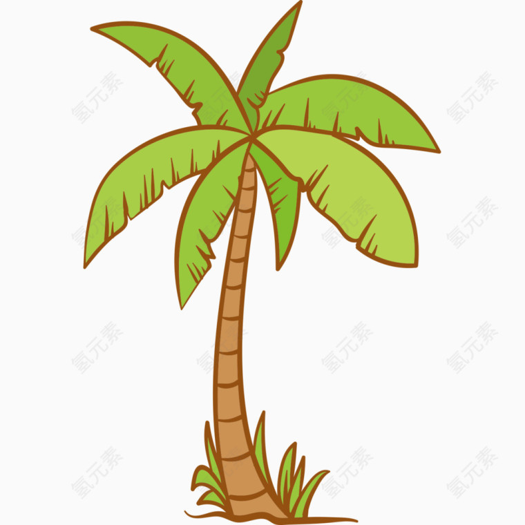 卡通手绘芭蕉树