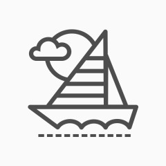 卡通旅游元素图标