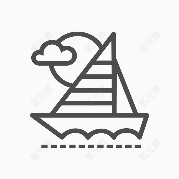 卡通旅游元素图标