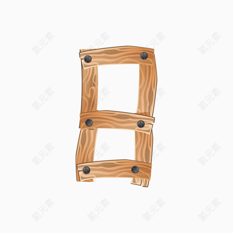 木纹数字字体8