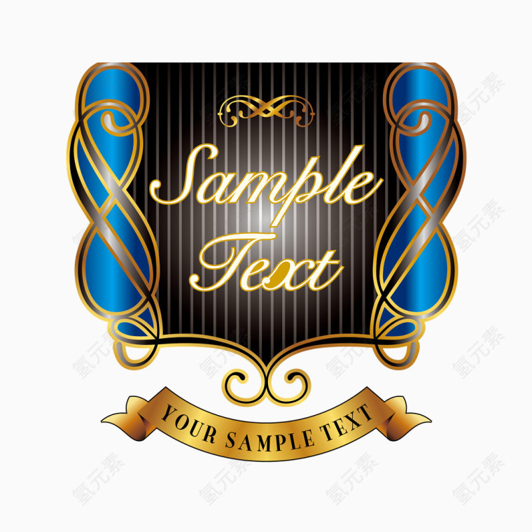 彩色欧式花边纹边框